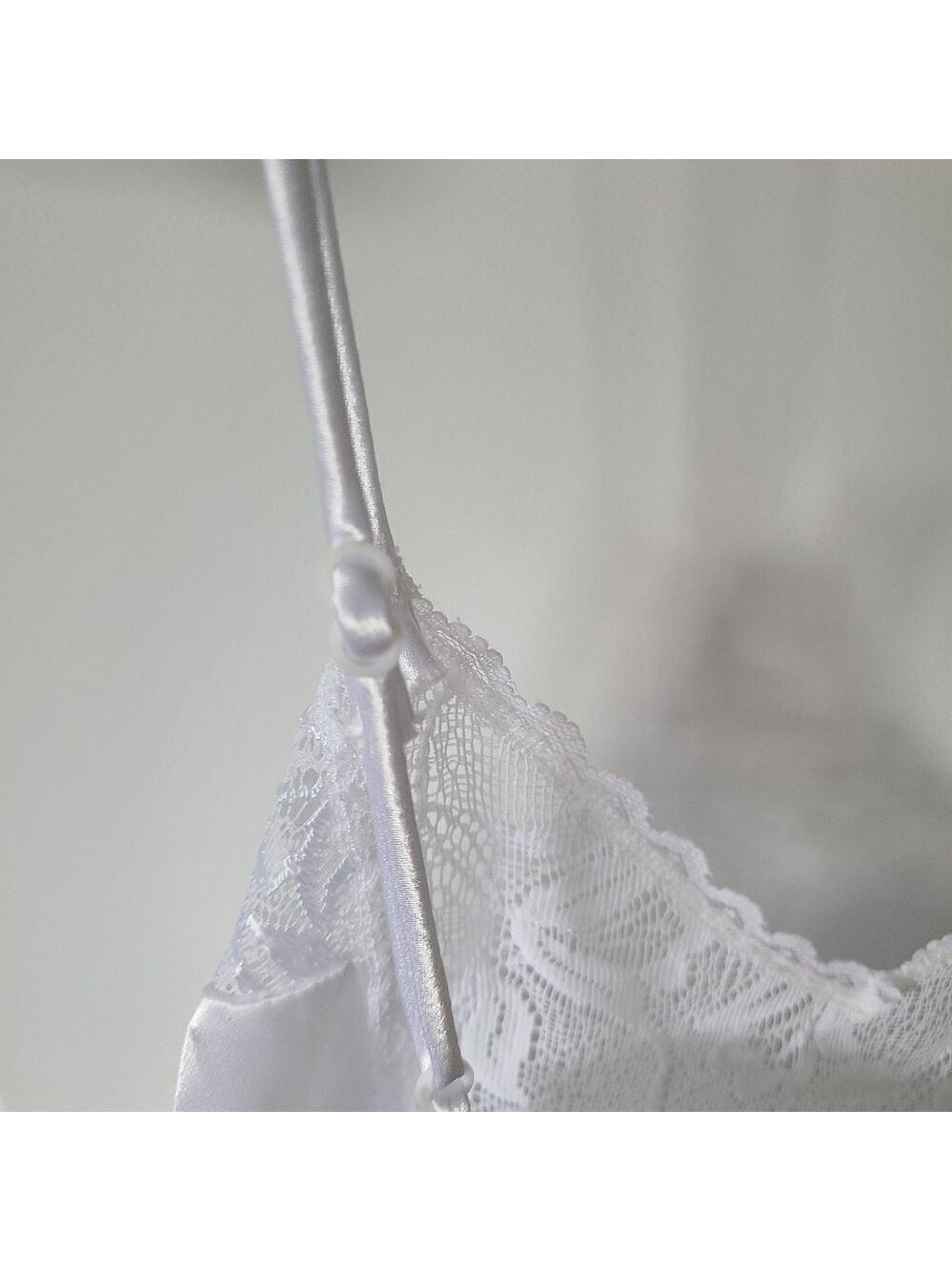 VINTAGE MAISON Christine By Tall Girl White Lace Camisole Size Large - Picture 4 of 8